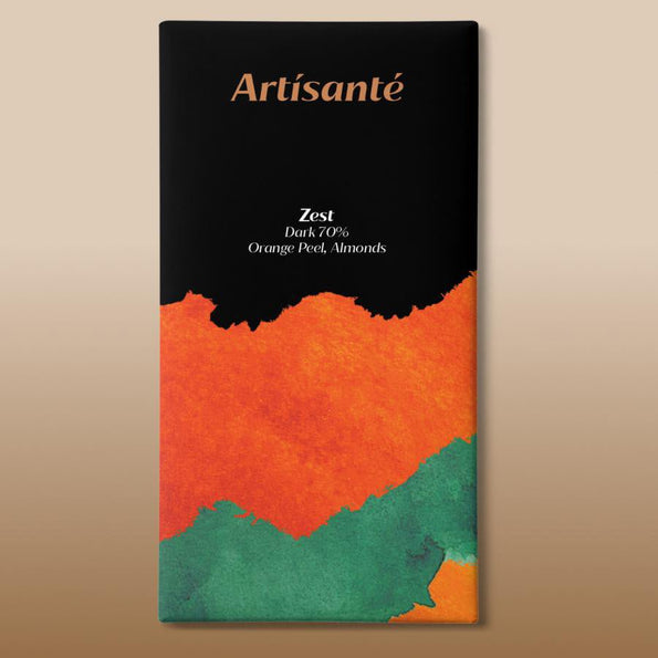 Zest Dark chocolate Front - Artisanté.in