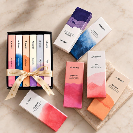 Mini Exotic Chocolates, Tasting Library, Pack of 6 x 21g - Artisanté.in
