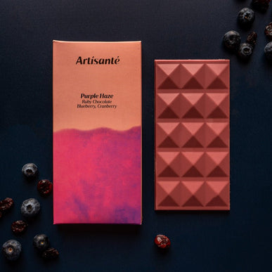 Purple Haze Ruby Chocolate Bar - Artisanté.in