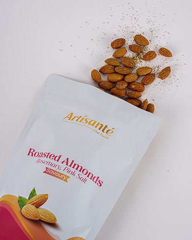 Roasted Almond with Rosemary & Pink Salt | 170 Grams - Artisanté.in
