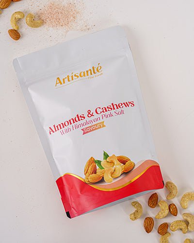 Roasted Almonds & Cashews with Himalayan Pink Salt | 170 Grams - Artisanté.in