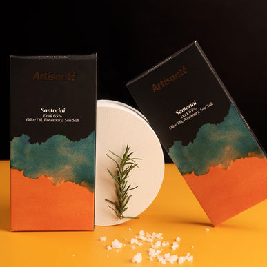 Santorini Dark Chocolate Bar - Artisanté.in