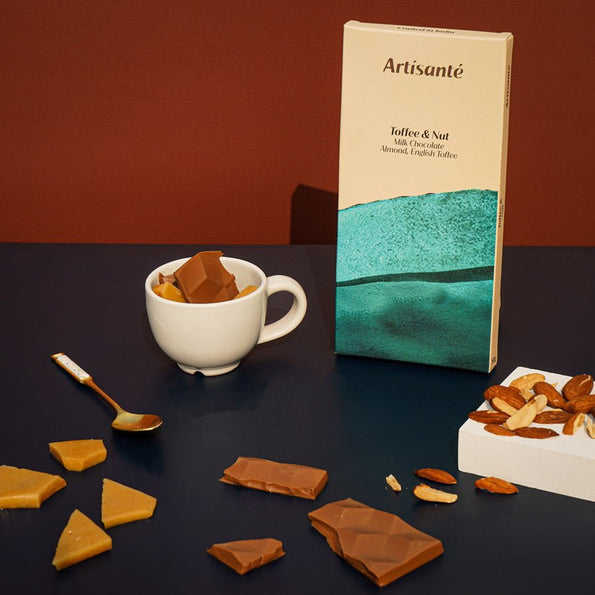 Toffee and Nut Milk Chocolate - Artisanté.in